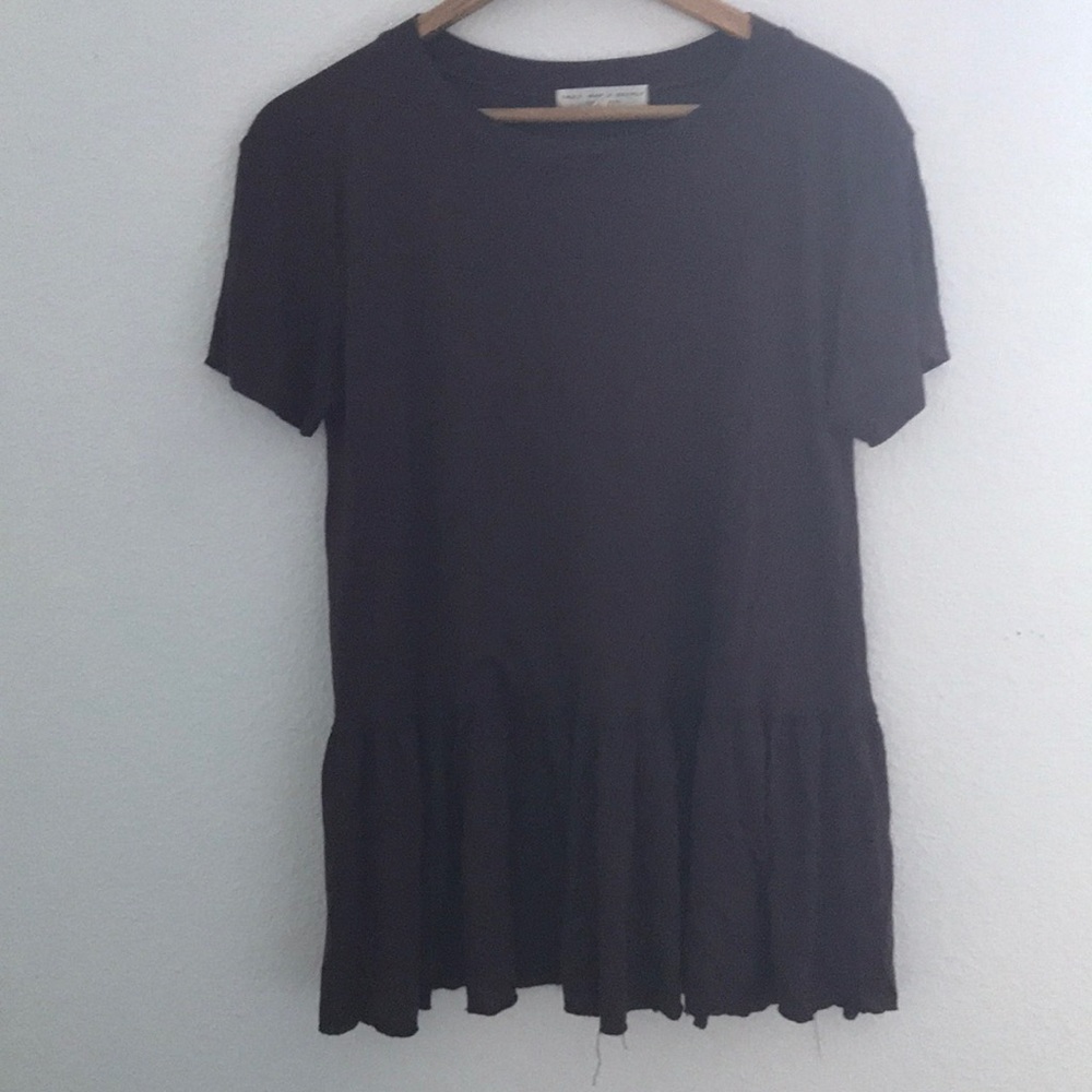 Urban Outfitters burgundy peplum style top